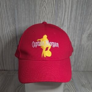 Captain Morgan Embroidered Red Baseball Cap Adjustable